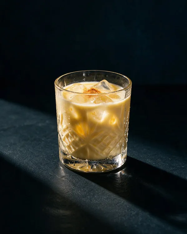 Likör 43 med mjölk i rocksglas med is