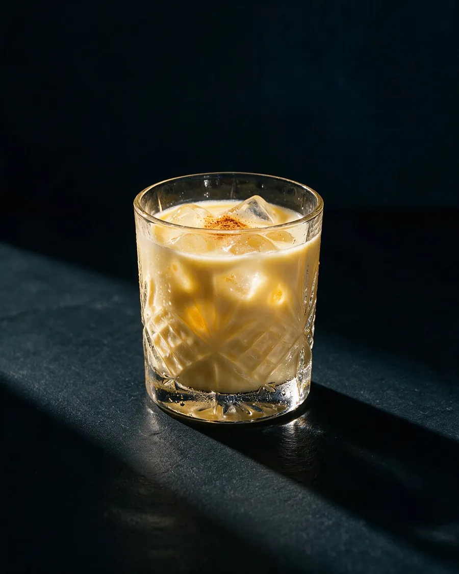 Likör 43 med mjölk i rocksglas med is